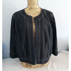 Cato Womans Denim Jacket Sixe XL Black